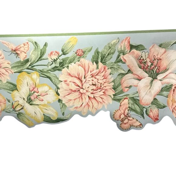 York Vintage Country Cottage Fairy Floral Wallpaper Border 2 Rolls / 10 yards - Picture 2 of 7